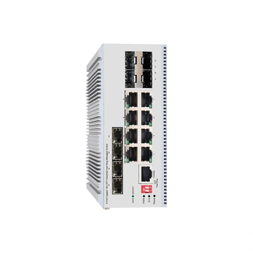 8-Port Gigabit +8G SFP Industrial Fast Ring Managed Switch
